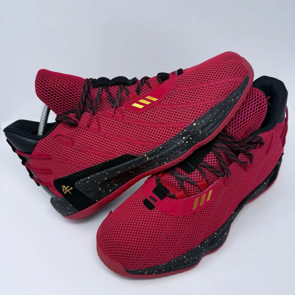 Adidas Dame 7 EXTPLY Shoes Basketball Red Gold Men Sz 12‎ Chinese NewYear